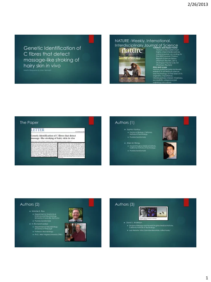 genetic identification of