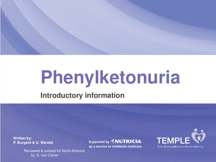 phenylketonuria
