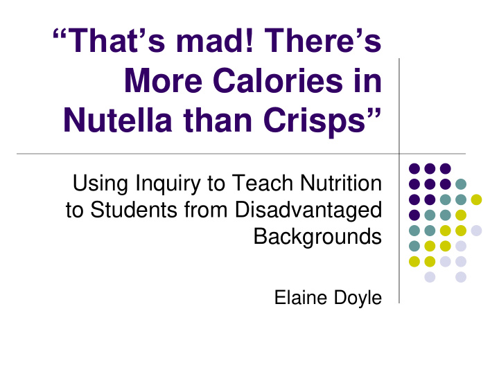 that s mad there s more calories in nutella than crisps