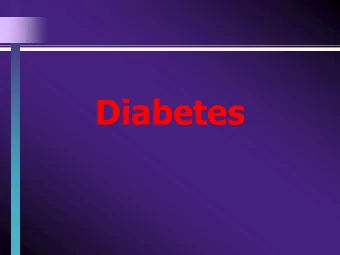 Diabetes  How things normally work  When you eat, your body  breaks food down into  glucose.