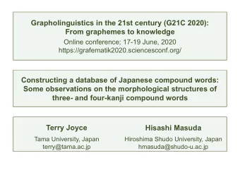 Grapholinguistics in the 21st century (G21C 2020):  From graphemes to knowledge  Online conference;