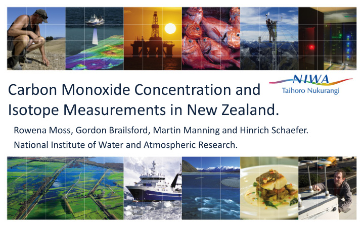 carbon monoxide concentration and isotope measurements in