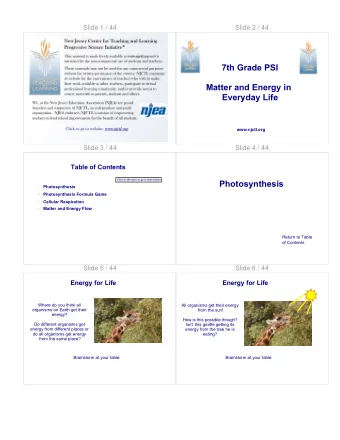 Photosynthesis  Photosynthesis    Photosynthesis Formula Game    Cellular Respiration