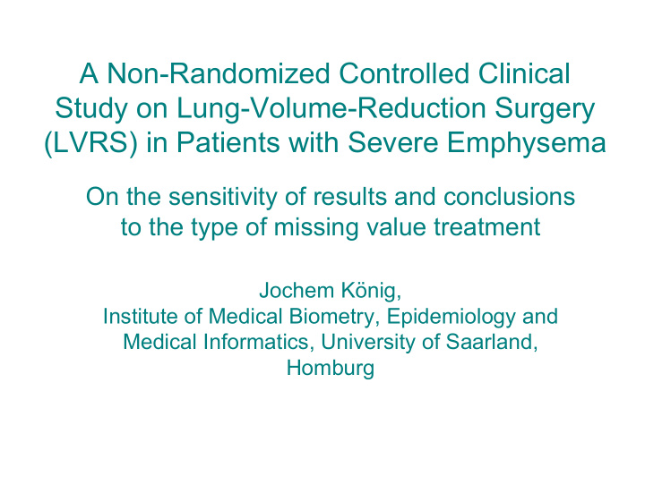 a non randomized controlled clinical study on lung volume