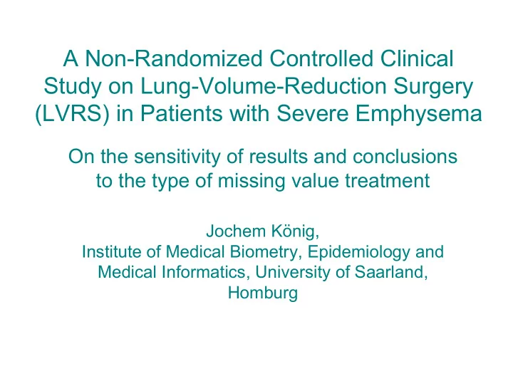 a non randomized controlled clinical study on lung volume