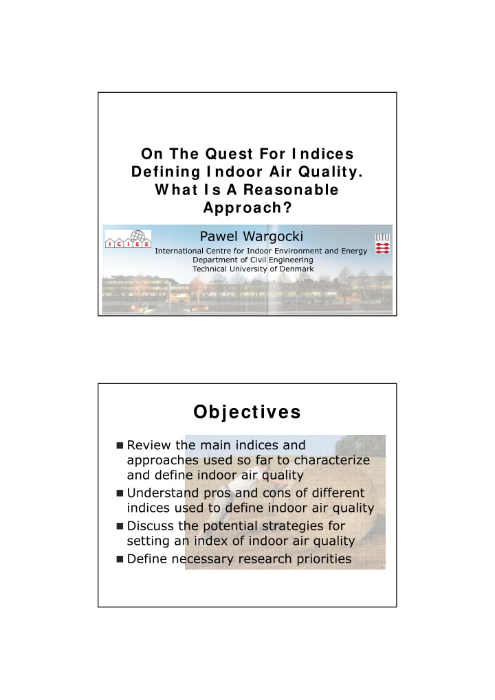 objectives