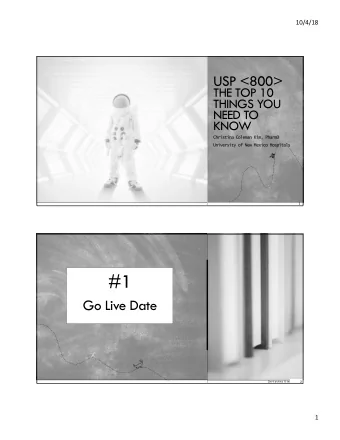 #1  Go Live Date  Christina Kim  2  1  10/4/18  GO LIVE INFORMATION  DECEMBER 1, 2019  New