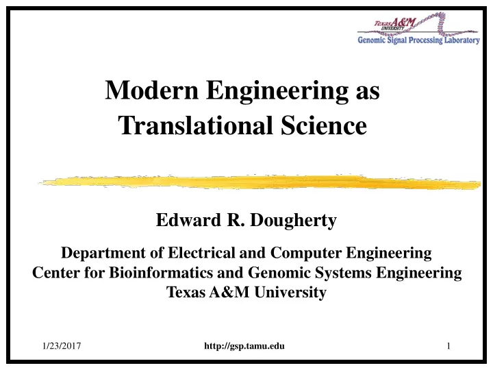 modern engineering as