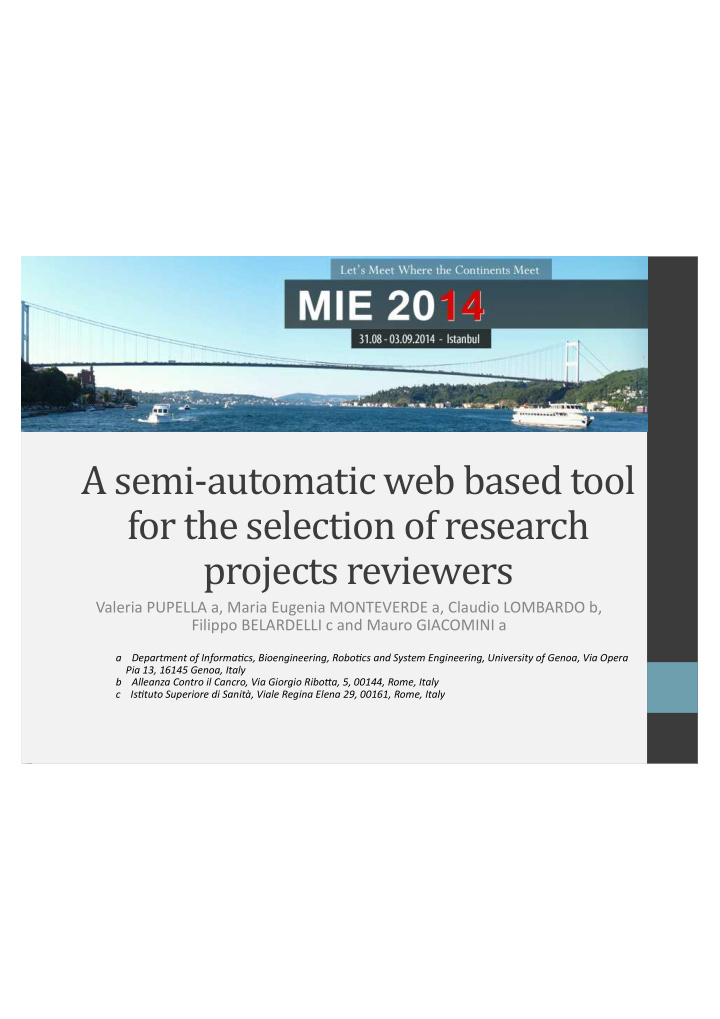 a semi automatic web based tool for the selection of