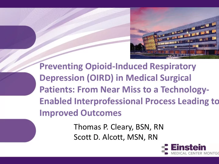 depression oird in medical surgical