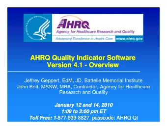 AHRQ Q  AHRQ Q  AHRQ Quality Indicator Software  AHRQ Quality Indicator Software  lit  lit  I di  I