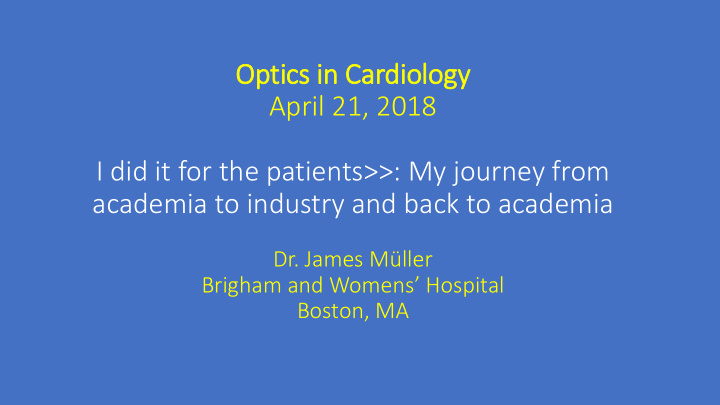 optics in in cardiology