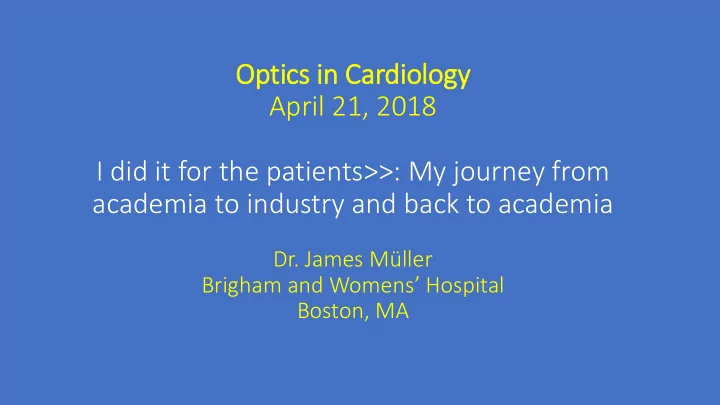 optics in in cardiology
