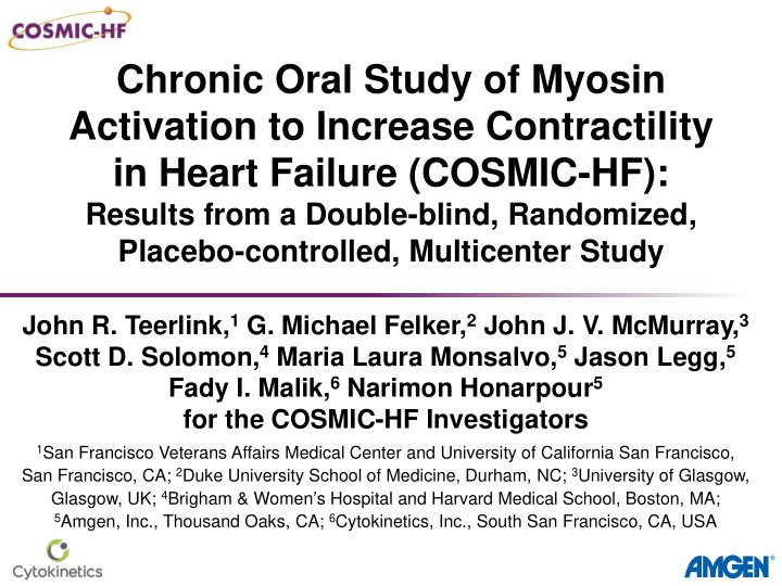 chronic oral study of myosin activation to increase