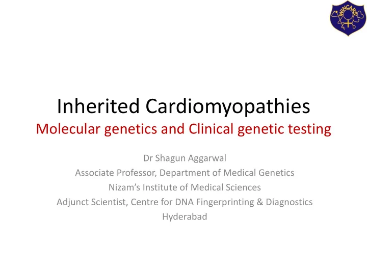 inherited cardiomyopathies
