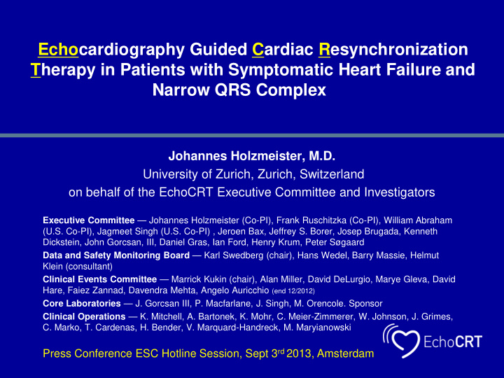 echocardiography guided cardiac resynchronization therapy