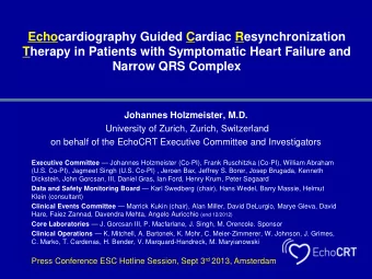 Echocardiography Guided Cardiac Resynchronization  Therapy in Patients with Symptomatic Heart