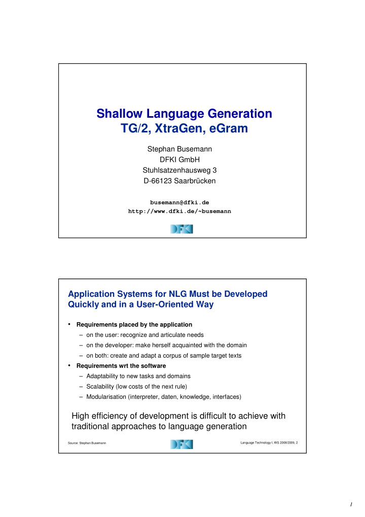 shallow language generation tg 2 xtragen egram