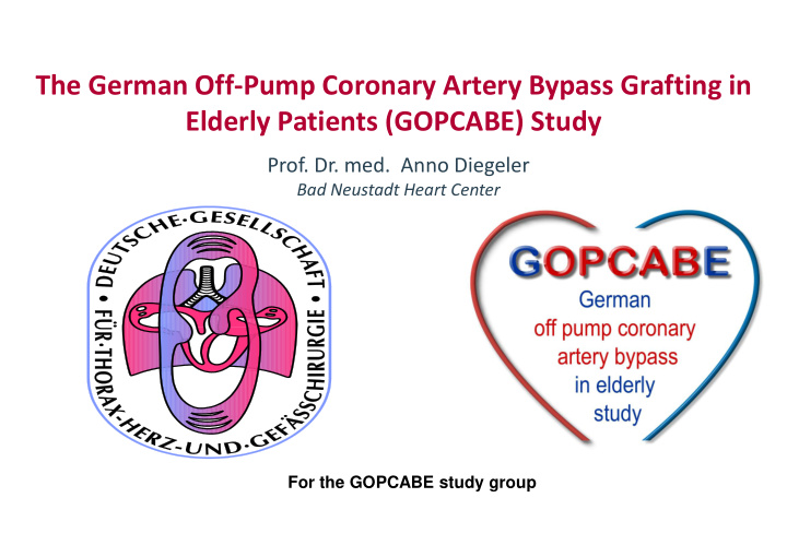 elderly patients gopcabe study