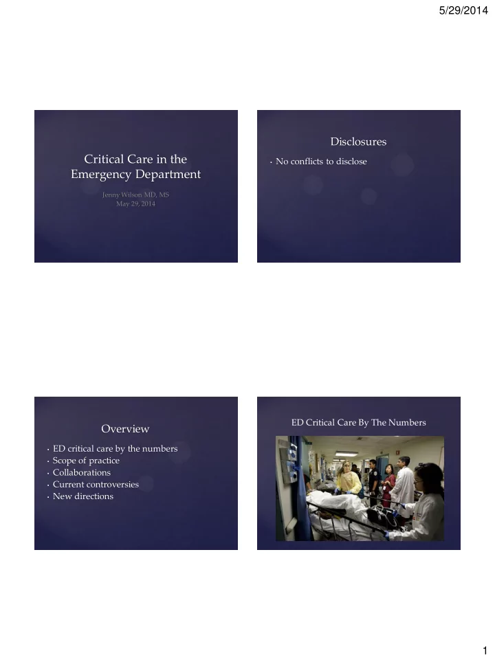 critical care in the
