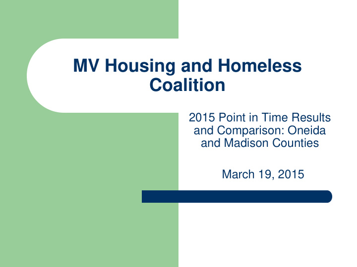 mv housing and homeless