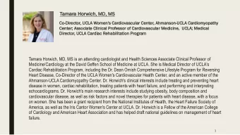 Tamara H Horwich , M  , MD, M  , MS  Co  Co-Director, U  , UCLA W  Women's C  Cardiovascular C