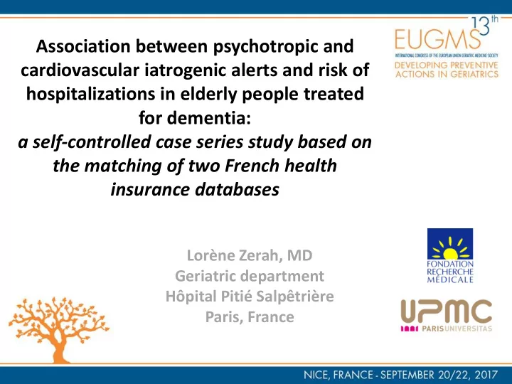 association between psychotropic and
