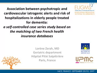 Association between psychotropic and  cardiovascular iatrogenic alerts and risk of
