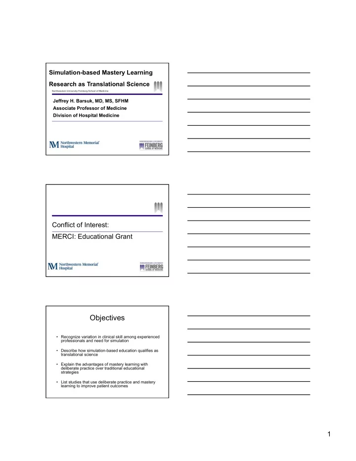 objectives
