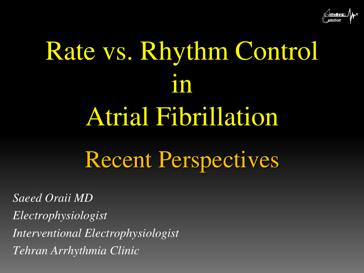 rate vs rhythm control in atrial fibrillation