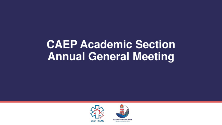 caep academic section annual general meeting agenda