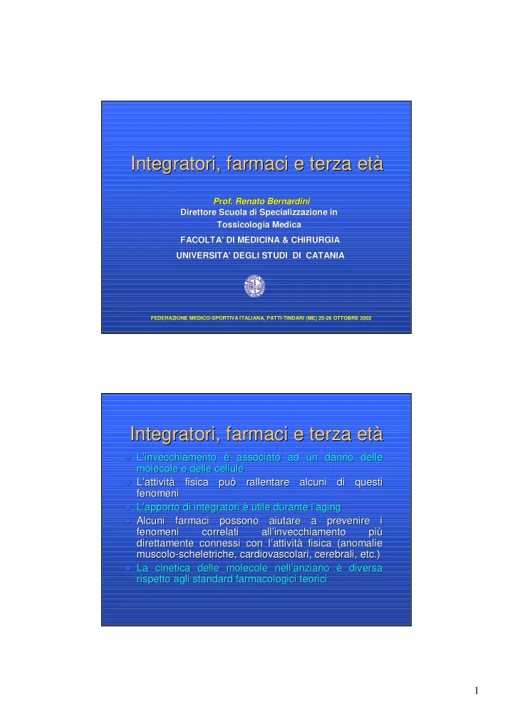 integratori farmaci e terza et integratori farmaci e