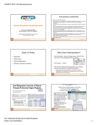 Precautions and Rules  Show care with all techniques    www.vompti.com    Do NOT allow any