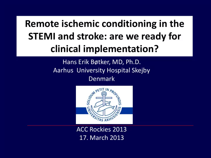 clinical implementation