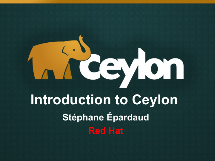 introduction to ceylon