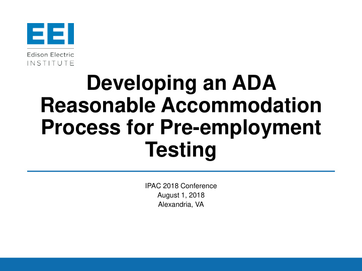 developing an ada reasonable accommodation process for