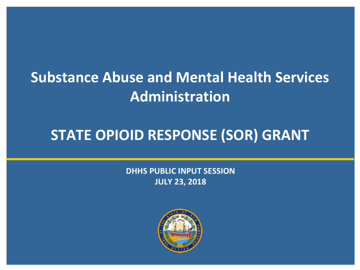 substance abuse and mental health services administration