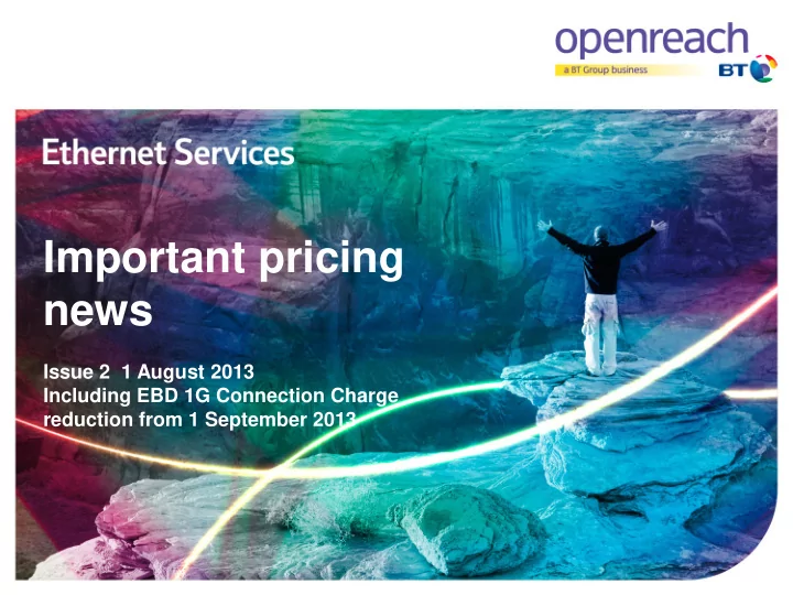 important pricing news