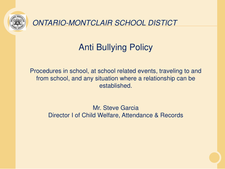 anti bullying policy