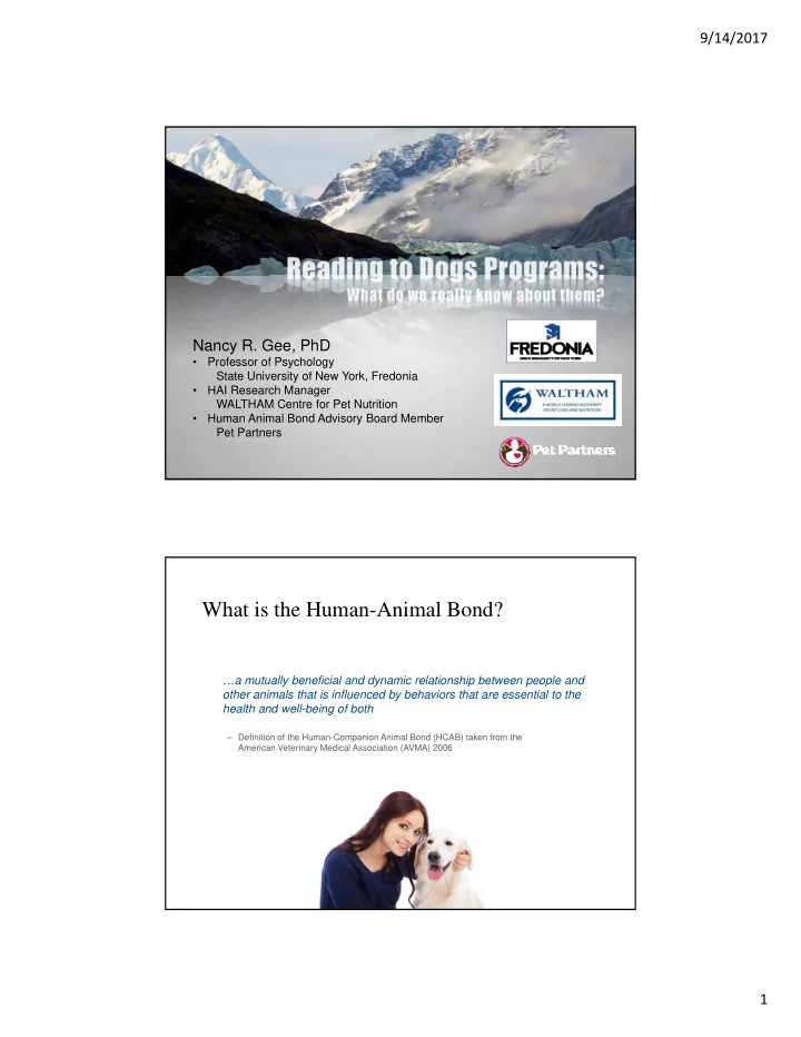 what is the human animal bond