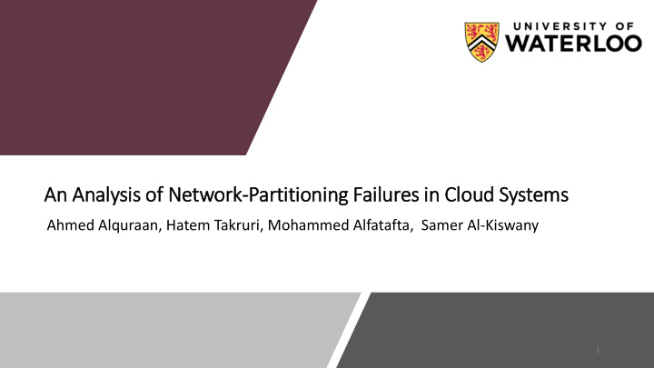 an analysis of network partitioning fail ilures in in clo