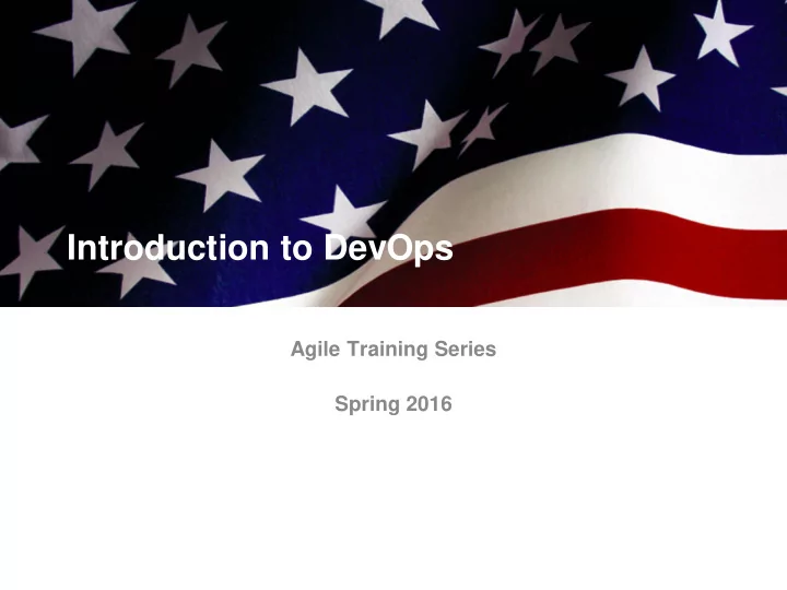 introduction to devops