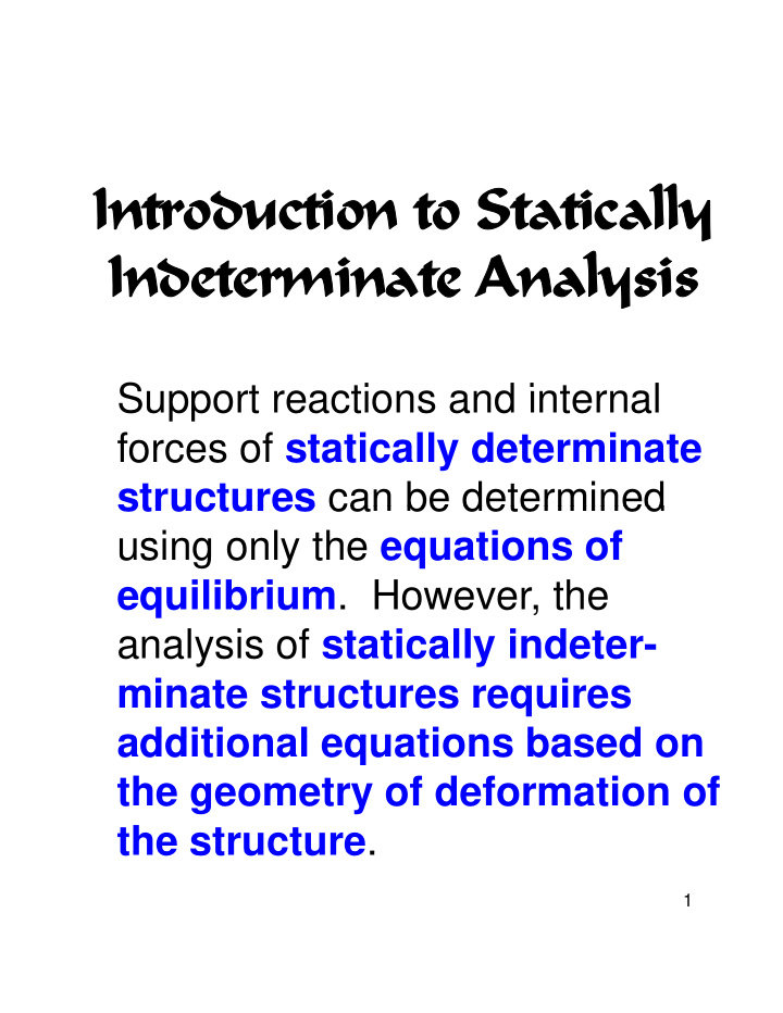 introduction to statically introduction to statically