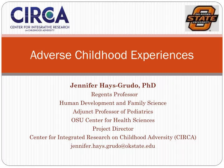 adverse childhood experiences