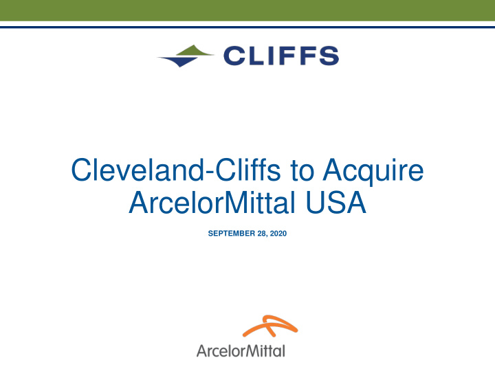 cleveland cliffs to acquire arcelormittal usa