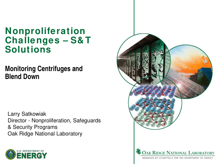 nonproliferation challenges s t solutions