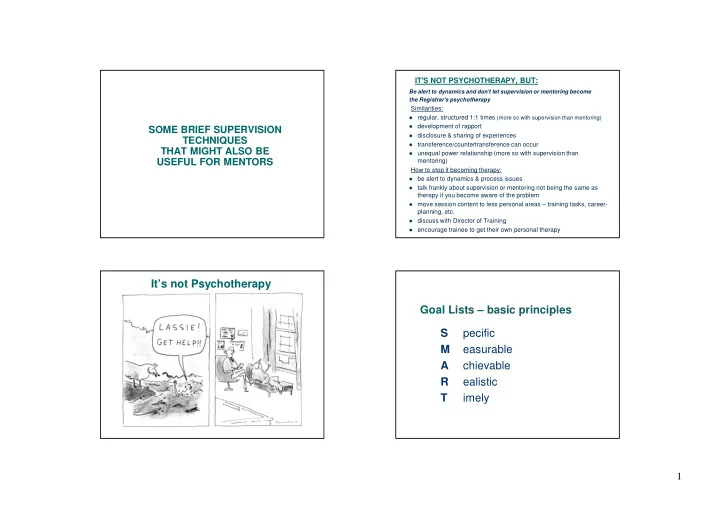 it s not psychotherapy goal lists basic principles s