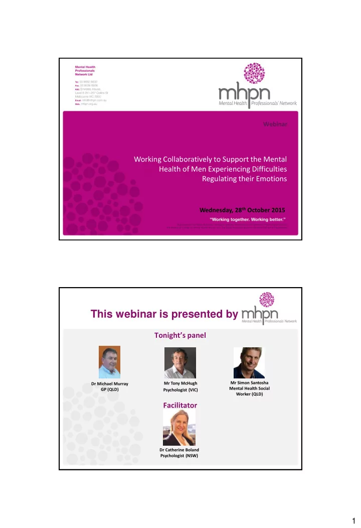 this webinar is presented by