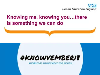 Knowing me, knowing youthere  is something we can do  What is it?  #Knowvember18  National