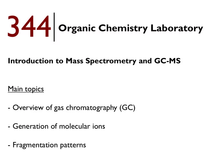 chromatography separation of a mixture into individual